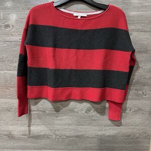 Victoria's Secret Long Sleeve Striped Cropped Sweater‎ size XS Cotton Cashmere